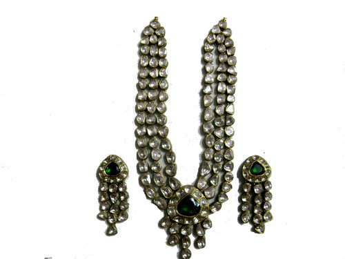 Jadau Jewellery - Silver, 18 Inches | Intricate Design, Elegant Style, Jadau Setting, Mixed Gemstones