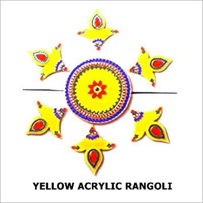YELLOW DAFFODILS ACRYLIC FLOOR RANGOLI