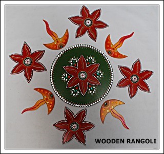 Wooden Rangoli