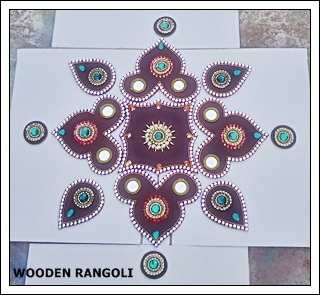 Wooden Floor Acrylic Rangoli