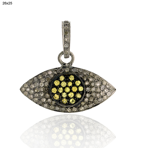 Evil Eye Charm Pendant Silver Jewelry