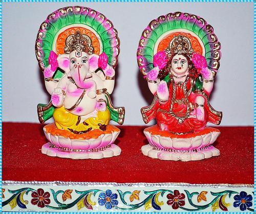 Idol of Eco Friendly Laxmi Ganesh