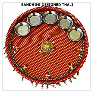 Bandhani Designed Thali
