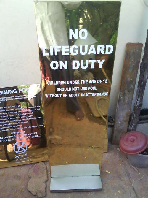 stainless steel & brass name plate