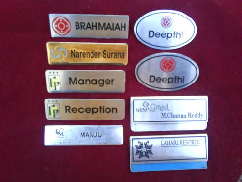 Etching Name Badges