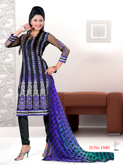 New Designs Of Salwar Kameez - Net Silk Fabric, Size S-XL, Black | Elegant Embroidered Design, Comfortable Fit, Stylish Look