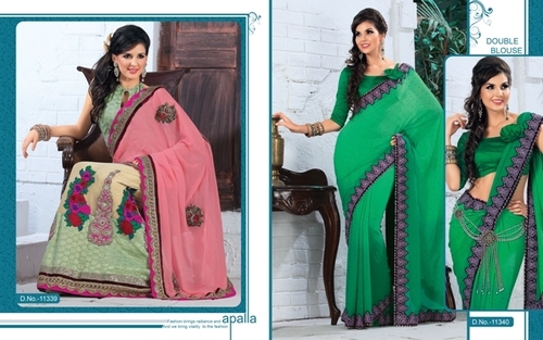 Embroidered saree