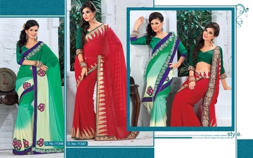 Designer embroidered sarees