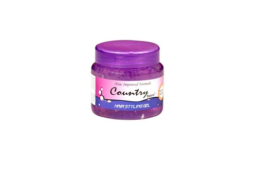 Hair Styling Gel (Super Hard) - Water Based, 200g, Purple | Strong Hold, Long-Lasting, UV Protection, Non-Sticky, Quick Drying, Shiny Finish