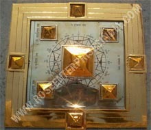 Golden Brass Vedik Vastu Purush Pyramid Yantra Plate