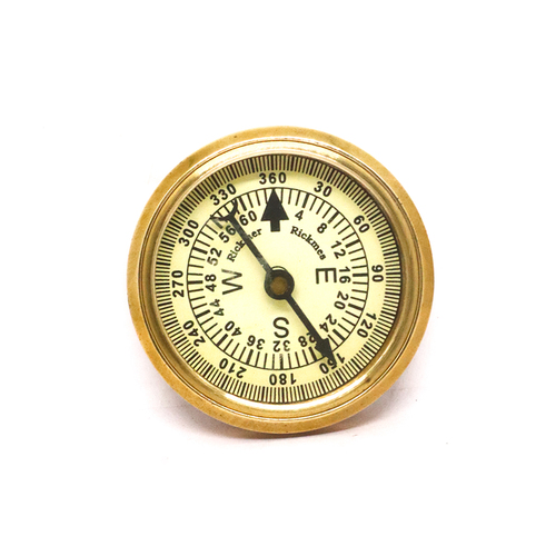 Brass Finish Open Face Compass