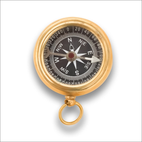 Brass Finish Pocket Compass