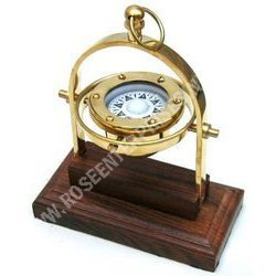 Nautical Marine Brass Gimbal Compass