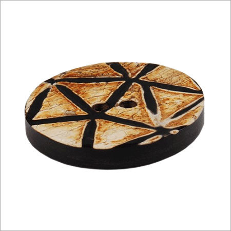 Horn Buttons - Horn, 3 cm Diameter, Brown | Handcrafted, Unique Design, Polished Finish, Durable, Eco-friendly