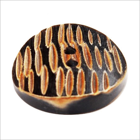 Horn Buttons - 20mm Diameter Dark Brown, Round, Durable Handcrafted Design