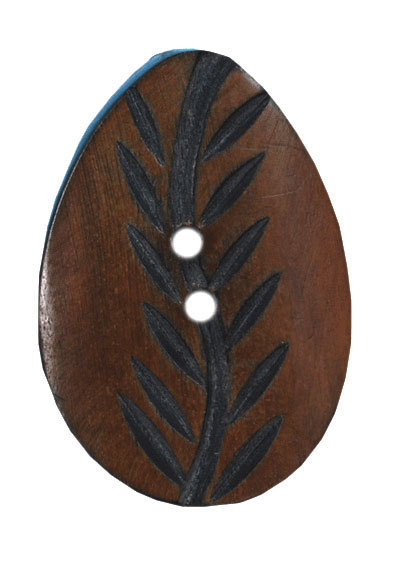 Horn Buttons - Horn, 25x18 mm, Brown | Elegant Design, Durable, Easy To Sew, Oval Shape