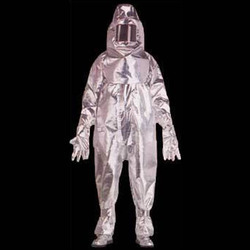 Fire Proximity Suit - 4 Layer Aluminum Glass Fibre, Neoprene Rubber Coated, Silver Color | Safe Industrial Use, Approved by CFEES, Complete with Gloves and Boots