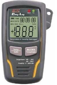 Temperature & Rh Data Logger - Plastic, 94x48x33mm, Gray | Compact Design, Lightweight, 32,700 Readings Memory, Lcd Display, Usb Interface