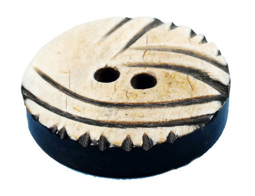 Horn Buttons - Horn, 20mm Diameter, Off-White | Hand-Carved, Matte Finish, Eco-Friendly, Durable, Elegant Design