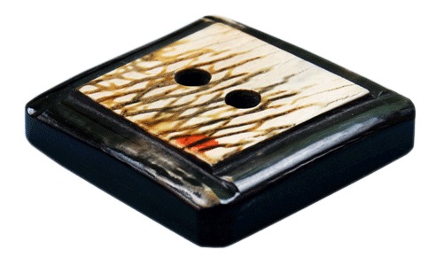 Horn Buttons - Natural Horn 1x1x1 cm, Black | Natural Art, Elegant Look, Durable Material, Easy to Sew