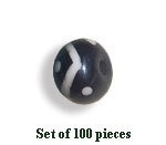 Resin Beads - Variable Size, Black, Round | Handmade, Customizable, Durable, Decorative, Versatile, 100 Pieces