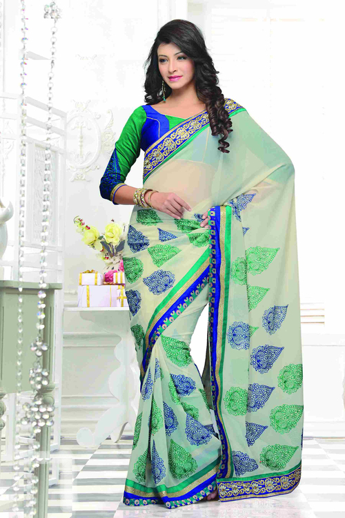 Latest Embroidered Sarees