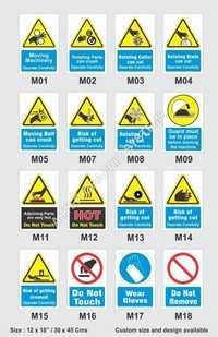 Workplace Safety Stickers - Pp Material, 127-254 Mm Width, Multi Color , Adhesive Rectangle Design With Clear Warnings, Ideal For Electrical Area Use