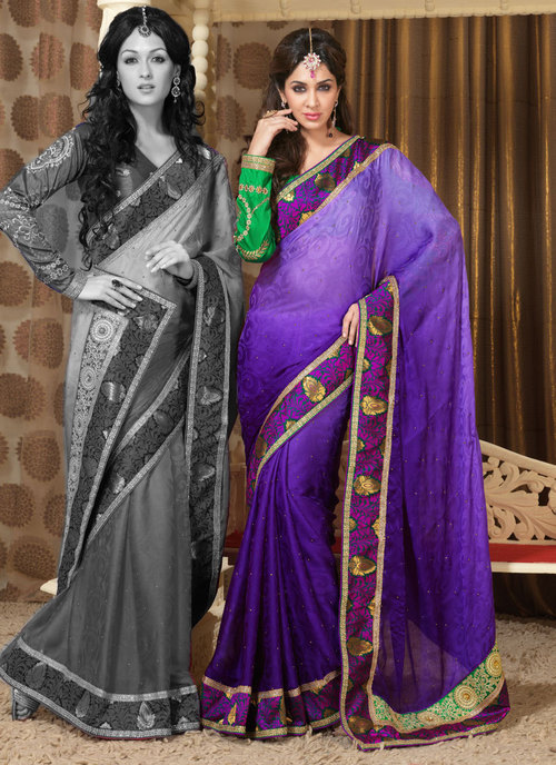 Embroidered Party Wear Saree