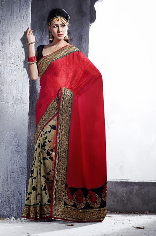 Embroidered Party Wear Saree