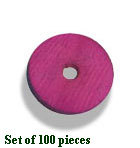 Colored Wooden Beads - Handmade Wood, Variable Size, Pink, 2-5mm Hole Diameter | Versatile, Durable, Colorful