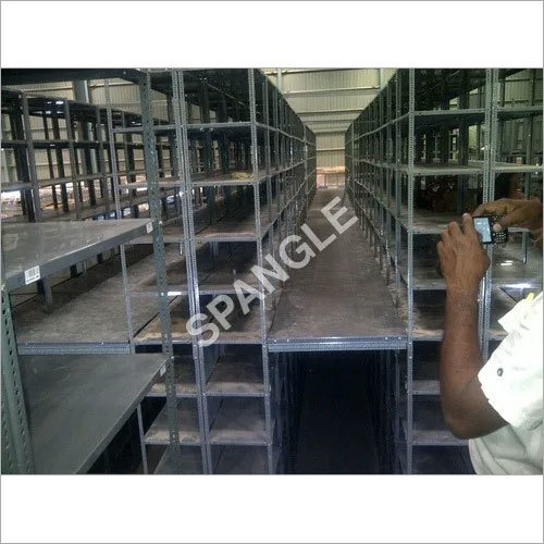 Seven Shelves Slotted Angle Industrial Racks By SPANGLE STEEL PRODUCTS