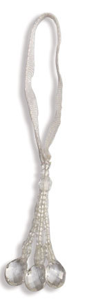 Beaded Tassel - Beads, Thread | Teardrop Shape, 5-8 cm Length, Off-White Color, Customizable, Durable, Handmade, Elegant Design, Versatile