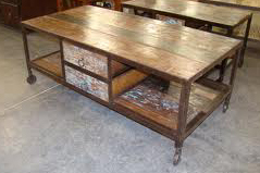 Reclaimed Wooden Iron Table