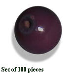 Wooden Beads - Variable Size, Purple, Round | Durable, Handmade, Customizable, Decorative, Versatile