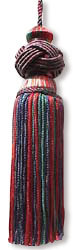 Rayan Tassel - Textile, 10-15cm Length, Red, Cylindrical | Handmade, Customizable, Decorative, Versatile, Unique