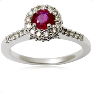 Gold Rings For Women Latest Designs Crown Ring, Genuine 18k Gold Ruby Ring Of High Quality Gender: Women's