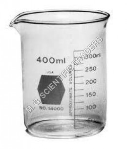 Laboratory Beakers - Glass Material, Transparent Color | Perfect Finish, Crack Resistant, Volume Measurement Markings, Designed Spout for Easy Pouring