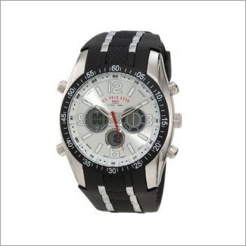 U S Polo Assn Men'S Us9061 Black Rubber Strap
