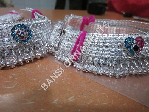 Indian silver anklets