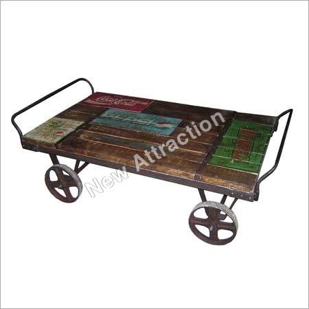 Machine Made Recycled Wooden Trolley