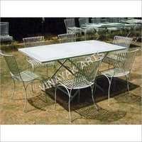 Iron Chair & Rectangular Table