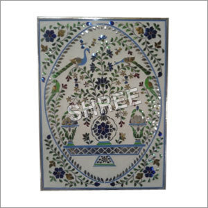Floral Art Glass Panel