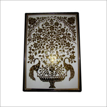 Floral Glass handmade Panel