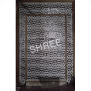 Geometrical Art Glass Panel