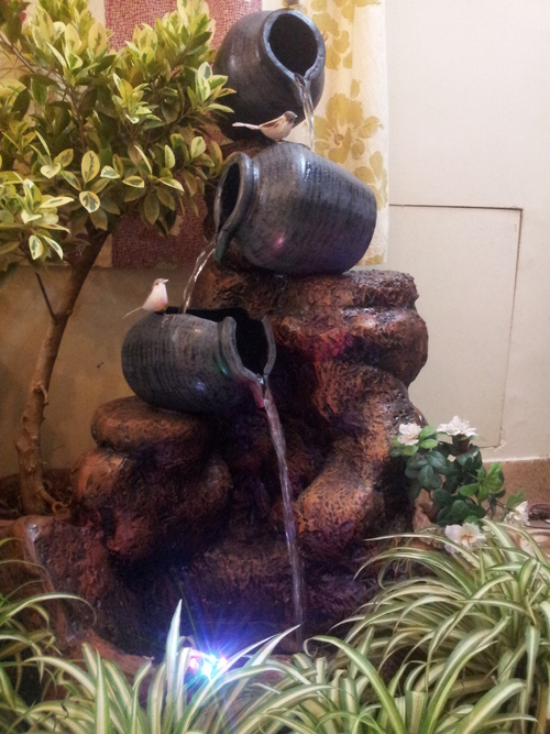 Black Fibre Pot Falls