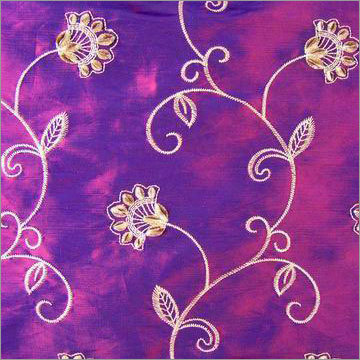 Embroidered Taffeta Fabric
