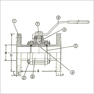 High Platform Flanged Ball Valve