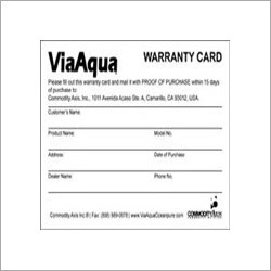 Warranty Cards