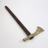Tomahawk Peace Pipe Hardwood Handle Stainless Steel With Brass By Nautical Mart Inc.