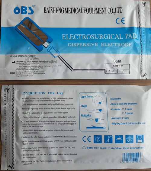 ELECTRO SURGICAL PAD WITH CABLE